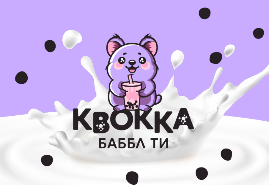 Kvokka Bubble Tea Branding and Packaging