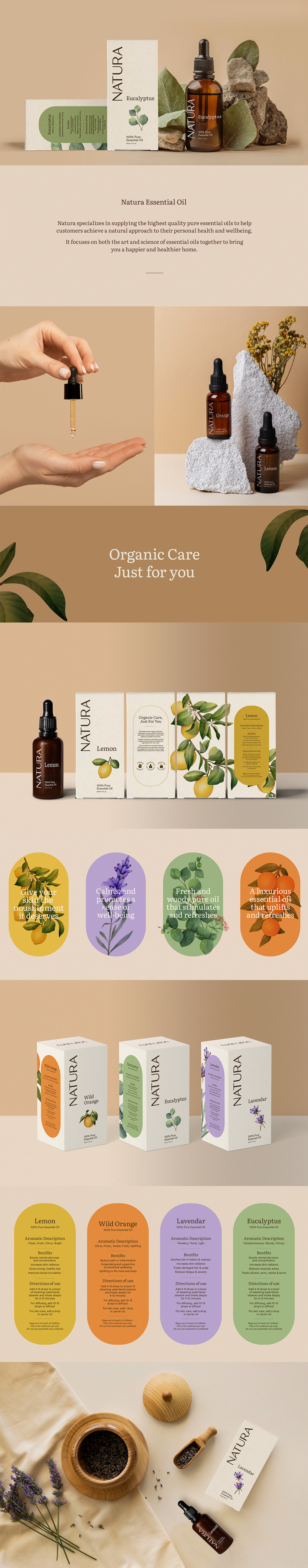 Natura Essential Oil Packaging