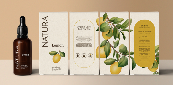 Natura Essential Oil Packaging